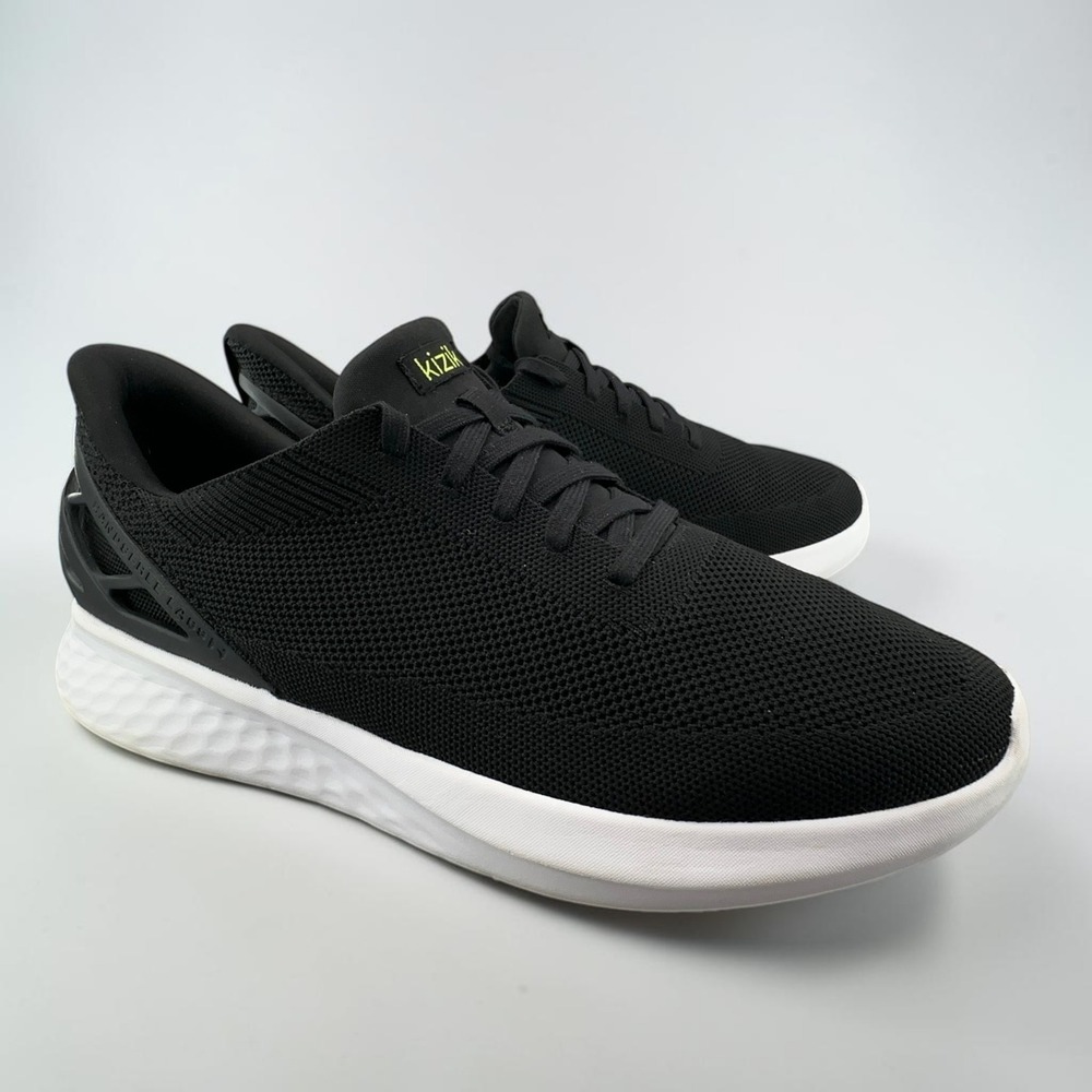 Kizik Athens Sneaker Mens 12 EE Wide Black Hands-Free Slip On Shoes DATHBK01